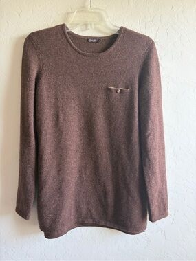 Women's Brown Crewneck 100% Cashmere Sweater